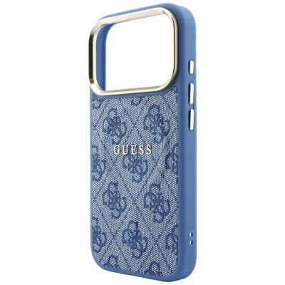 6. Guess Embossed 4G Classic MagSafe Case for iPhone 17 Pro Max / 18 Pro Max - Blue