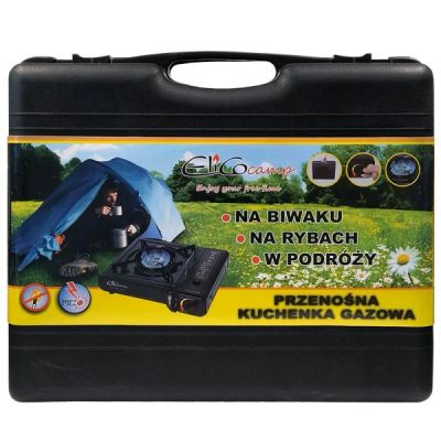 5. ELICO BDZ-155B Portable Camping Gas Stove in a Case for Cartridges, 2.2 kW, Piezo Ignition