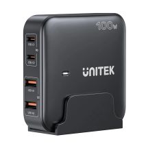 UNITEK GAN DESK CHARGER 100W 2XUSB-A 2XUSB-C BLACK