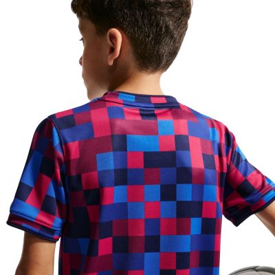 2. Nike FC Barcelona Kids' T-Shirt Burgundy and Blue II1752 621