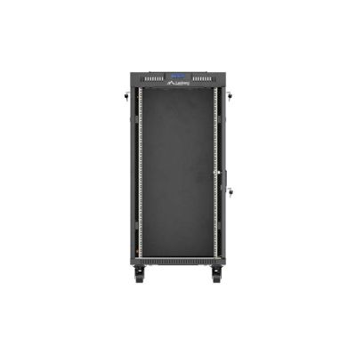 21. LANBERG FLOOR RACK CABINET 19" 24U 600X600 BLACK GLASS DOOR LCD (FLAT PACK) V2