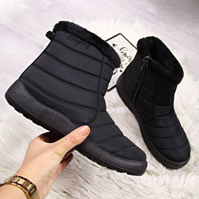 2. NEWS W EVE181A waterproof zipper snow boots black 