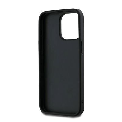 6. DKNY Wrist Strap Stock Logo case for iPhone 15 Pro Max - black