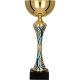 3. Gold and blue metal cup