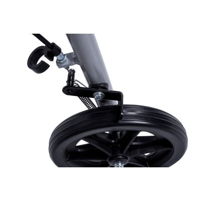 9. The four-wheeled aluminum support makes it easier