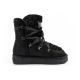 4. D.Franklin women's winter snow boots, fashionable fur lining, black high