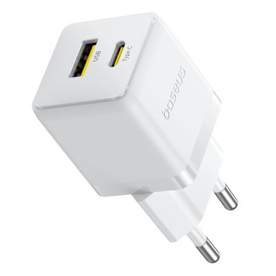 5. Baseus Palm 30W USB-C USB-A Wall Charger - White