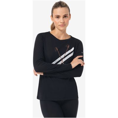 3. Women’s Long-Sleeve Shirt SUPER.NATURAL W Kryssede Ski LS Black