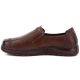3. Women's comfortable leather slip-on shoes, brown, Vinceza 107241