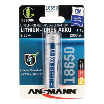 5. Ansmann 1307-0003 Home Use Battery Rechargeable 18650 Lithium-Ion (Li-Ion) Battery