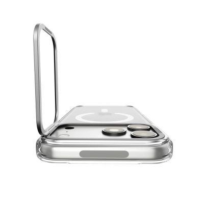 5. Spigen Ultra Hybrid Optik S MagSafe Case for iPhone 18 Pro / 17 Pro - Transparent Silver