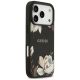 4. Guess Grained Flowers Classic Logo MagSafe case for iPhone 17 Pro - black