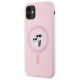 2. Karl Lagerfeld Silicone Karl&Choupette MagSafe iPhone 11 Case - Pink