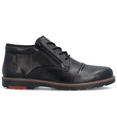 8. Men's comfortable leather ankle boots, insulated, black, Rieker 10504-00