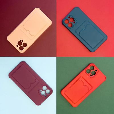 3. Card Armor Case Pouch Cover for iPhone 11 Pro Card Wallet Silicone Air Bag Armor Case Orange