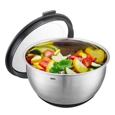 2. GEFU MUOVO Round Bowl 2.5 l Black, Stainless Steel 1 pc.
