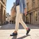 9. Women's leather wedge shoes, navy blue, Rieker L5356-14