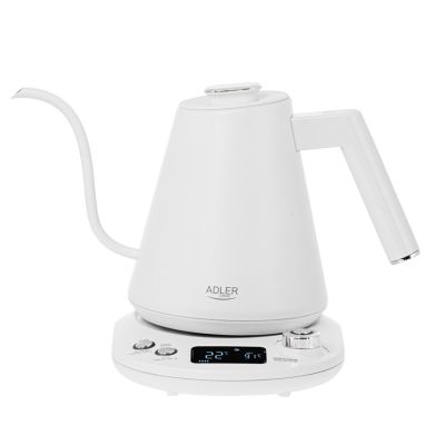 2. Adler AD 1349 electric kettle white with long spout 1.0L