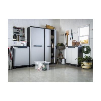 4. Keter Linear Cabinet Garage Cabinet Freestanding Universal