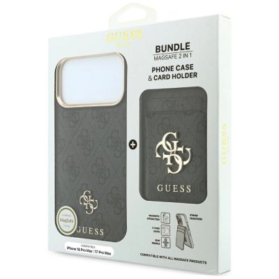 11. Guess 4G Case with MagSafe Wallet for iPhone 18 Pro Max / 17 Pro Max – Black