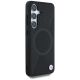 4. BMW Leather Half Textured MagSafe Case for Samsung Galaxy S25 - Black
