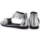 4. Women's openwork silver sandals M.Daszyński MR24148-2