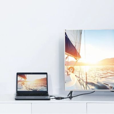 15. Ugreen Cable Cord Adapter Unidirectional HDMI (Male) to VGA (Female) FHD Black (MM105 40253)