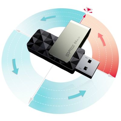 5. Pendrive Silicon Power Blaze B30 64GB USB 3.1 black (SP064GBUF3B30V1K)