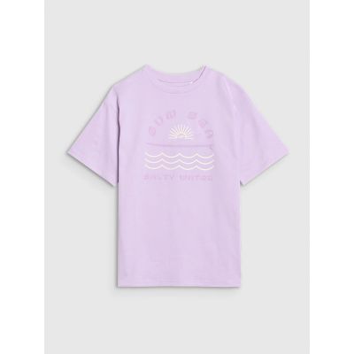 5. Oversized T-shirt with print for girls 4F 4FJWSS25TTSHF1870-52S