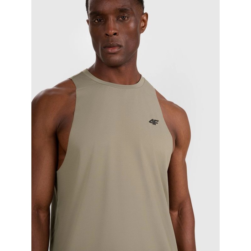 4. Men's quick-drying training tank top 4F 4FWAW25TFSLM554-43S