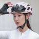 12. Rockbros Bike Helmet with Visor, Detachable UV Goggles, Detachable Visor, Unisex - Pink