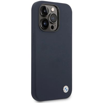 4. Case BMW BMHMP14XSILNA iPhone 14 Pro Max 6.7" navy blue/navy Silicone Metal Logo MagSafe