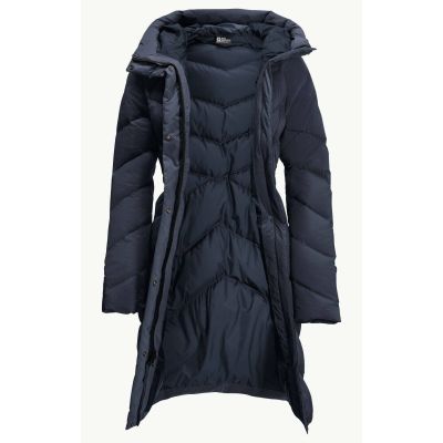 3. Jack Wolfskin MARIENPLATZ COAT W night blue Down Insulated women's winter jacket navy blue (1206971_1010)