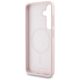 7. Karl Lagerfeld Silicone Double Heads And Circle MagSafe Samsung Galaxy S25 Case Pink