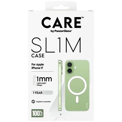 5. CARE by PanzerGlass SL1M MagSafe Case for iPhone 17 - Transparent