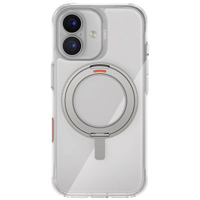 2. Uniq Swivix 360 Rotating Kickstand Case for iPhone 17 - Transparent