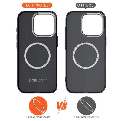 5. Tech-Protect Ion Carbon MagSafe Case for Samsung Galaxy S25 Ultra - Black