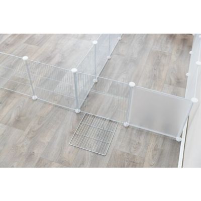 6. Indoor run, for guinea pigs/rabbits, white, 140 x 35 x 70 cm