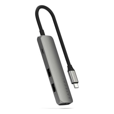5. Satechi 4-in-1 USB-C Slim Multiport Adapter 4K (Space Gray)