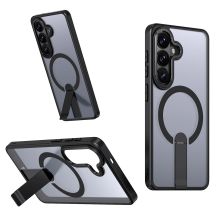 Hybrid Armor X Case for Samsung Galaxy A57 with Stand, Compatible with MagSafe - Black