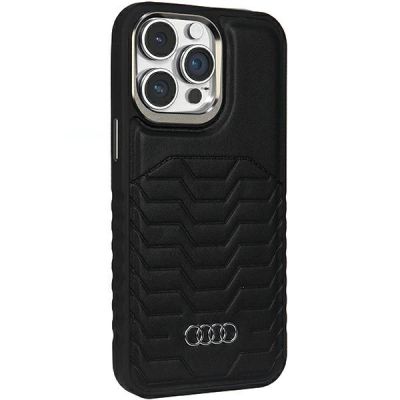 6. Audi Synthetic Leather case with MagSafe for iPhone 15 Pro - black