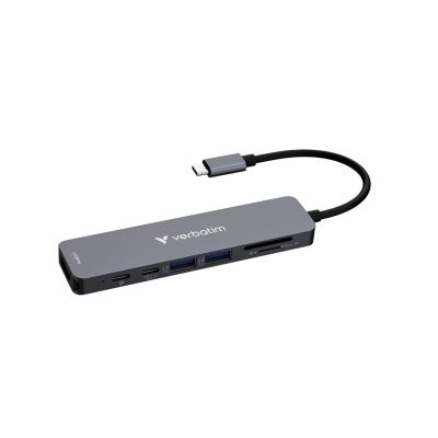 7. Verbatim Essentials USB-C 7-Port Multiport Hub 32158