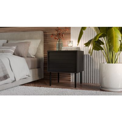 2. Bedside table 2 pcs CORTINA 45x40x51 black