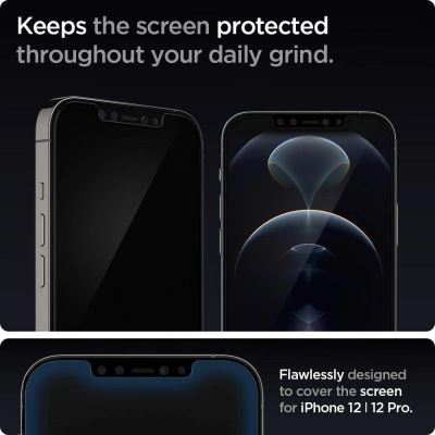 4. Spigen Glas.tR EZ Fit Tempered Glass for iPhone 12 / iPhone 12 Pro - 2 pcs.