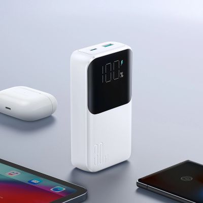 12. Mini power bank with built-in cables Joyroom JR-PBC06 30W 10000mAh - white