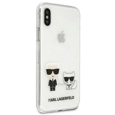 4. Karl Lagerfeld Karl & Choupette iPhone Xs Max Case - Transparent