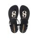 Ipanema Sandal Class women's fashionable black and gold flip-flops