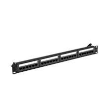 LANBERG PATCH PANEL 24 PORT 1U 19" CAT.6A UTP BLACK PPUA-1024-B