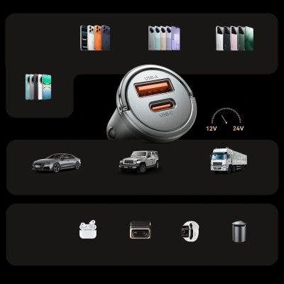 7. ORICO MiniRing PRO 45W 1A1C PD Fast Car Charger