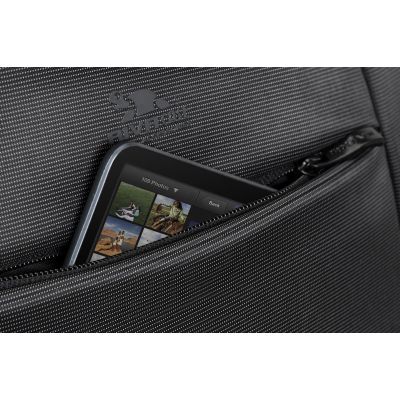 12. RIVACASE BAG/BACKPACK FOR 16" CENTRAL LAPTOP, BLACK, BAG CONVERTIBLE TO BACKPACK
